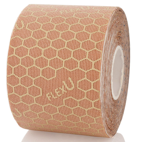 FlexU Kinesiology Tape 1 Roll 16.4 feet Un-Cut, Beige