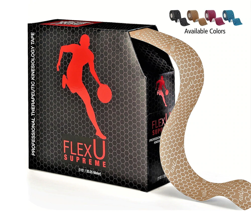 FlexU Kinesiology Tape Bulk Pack Un-Cut, Beige