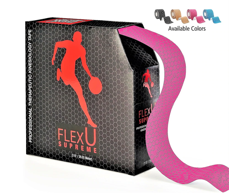 FlexU Kinesiology Tape Bulk Pack Un-Cut, Pink