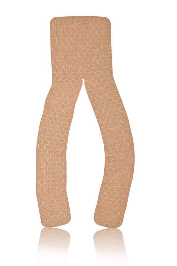 FlexU Kinesiology Tape 2 Rolls Pack Extra Wide Pre-Cut Y-Shape, Beige