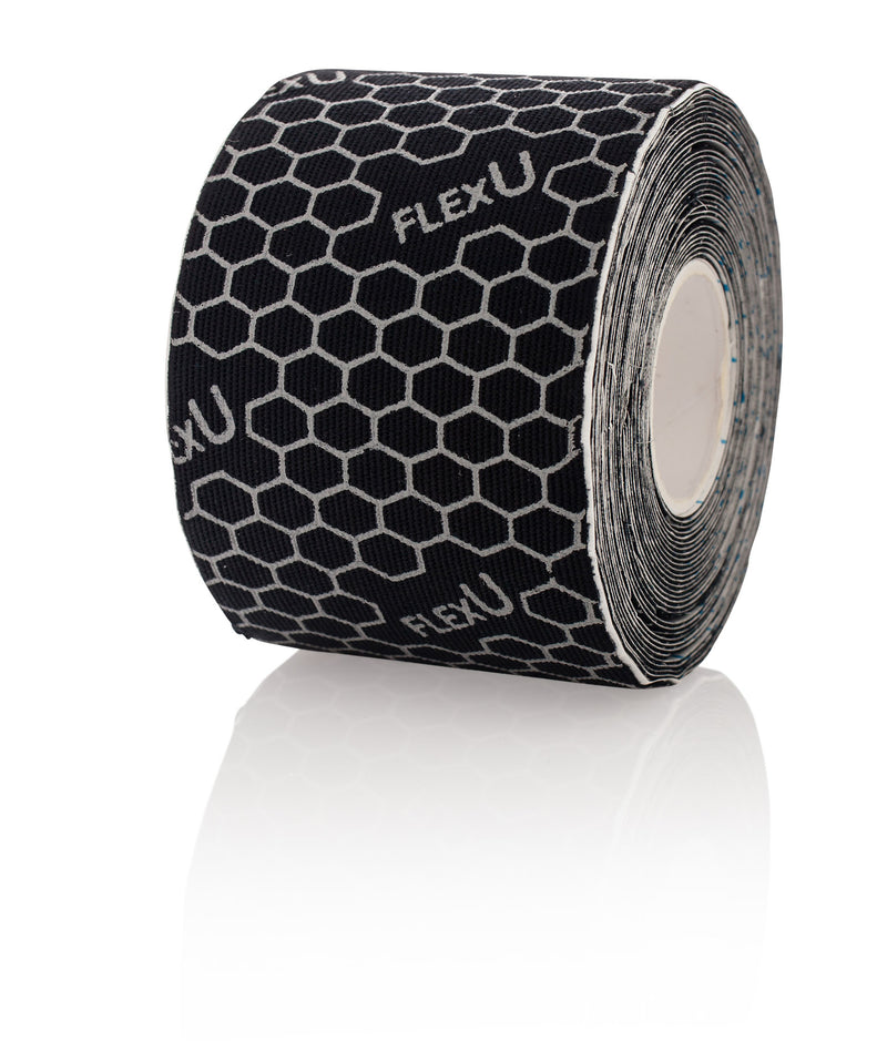 FlexU Kinesiology Tape Bulk Pack Un-Cut, Black